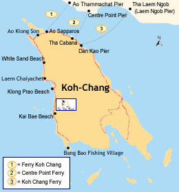 Location map of Sea View Resort & Spa, Koh Chang